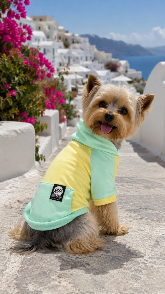 DOGWEAR HOODIE 2 Yellow/Pistachio Shhh - bluza z kapturem dla Psa