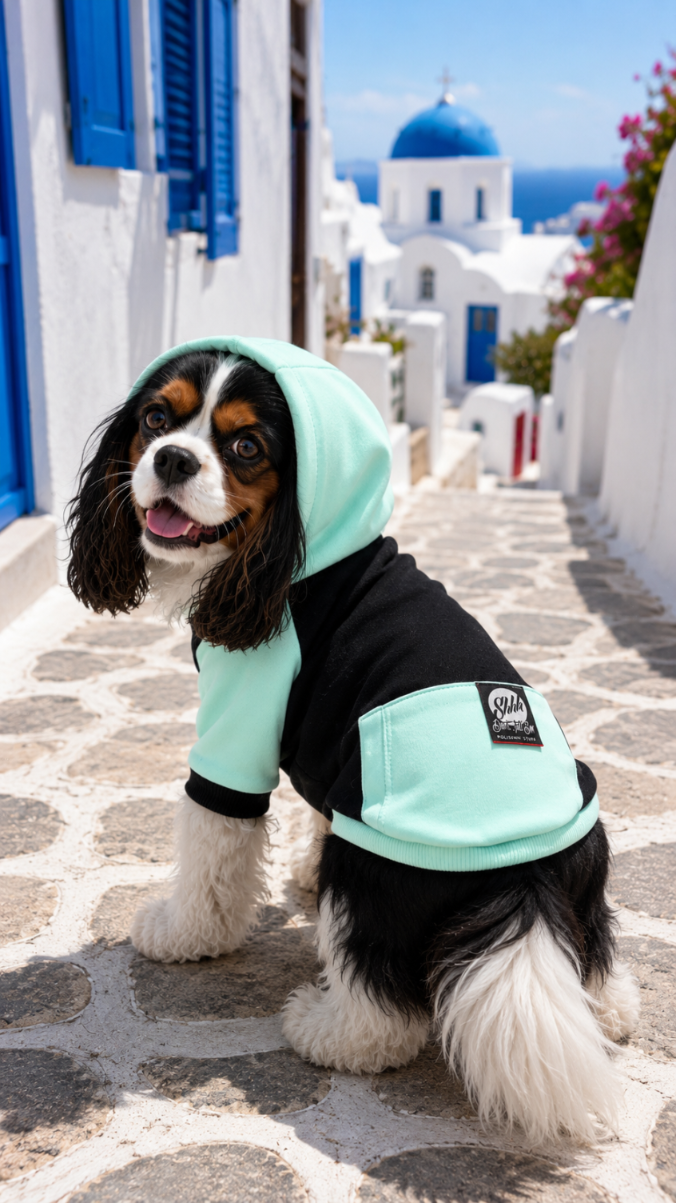 DOGWEAR 2 Black/Pistachio Shhh - bluza z kapturem dla Psa