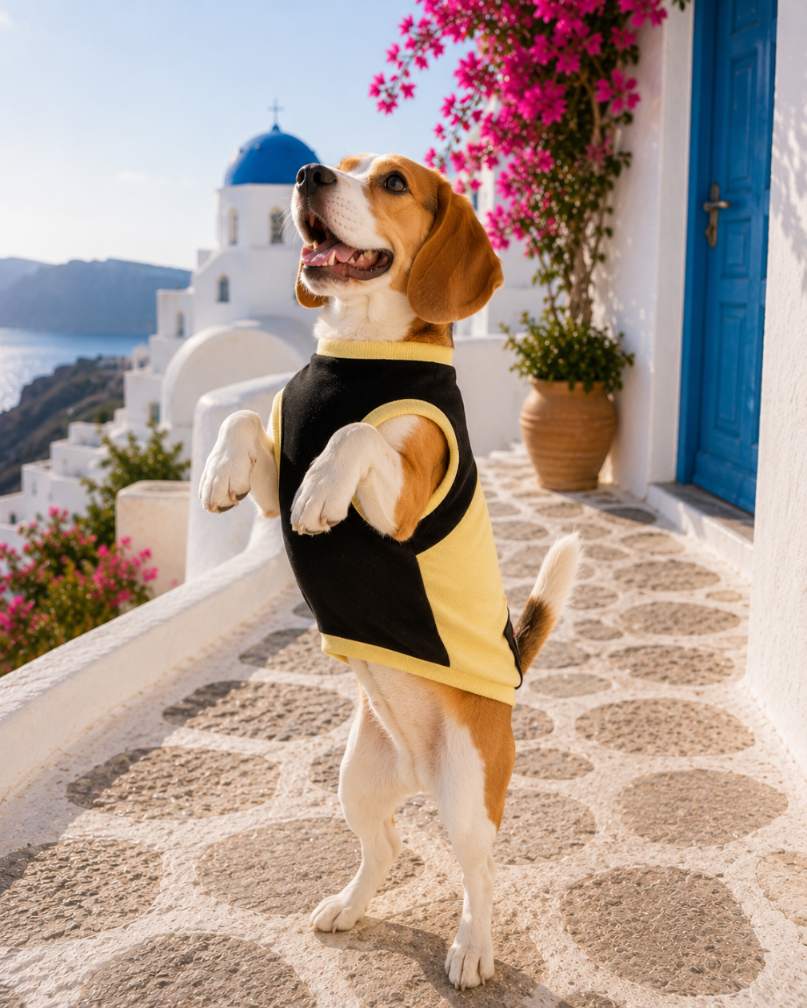 DOGWEAR 1 Black/Yellow Shhh - dres dla Psa