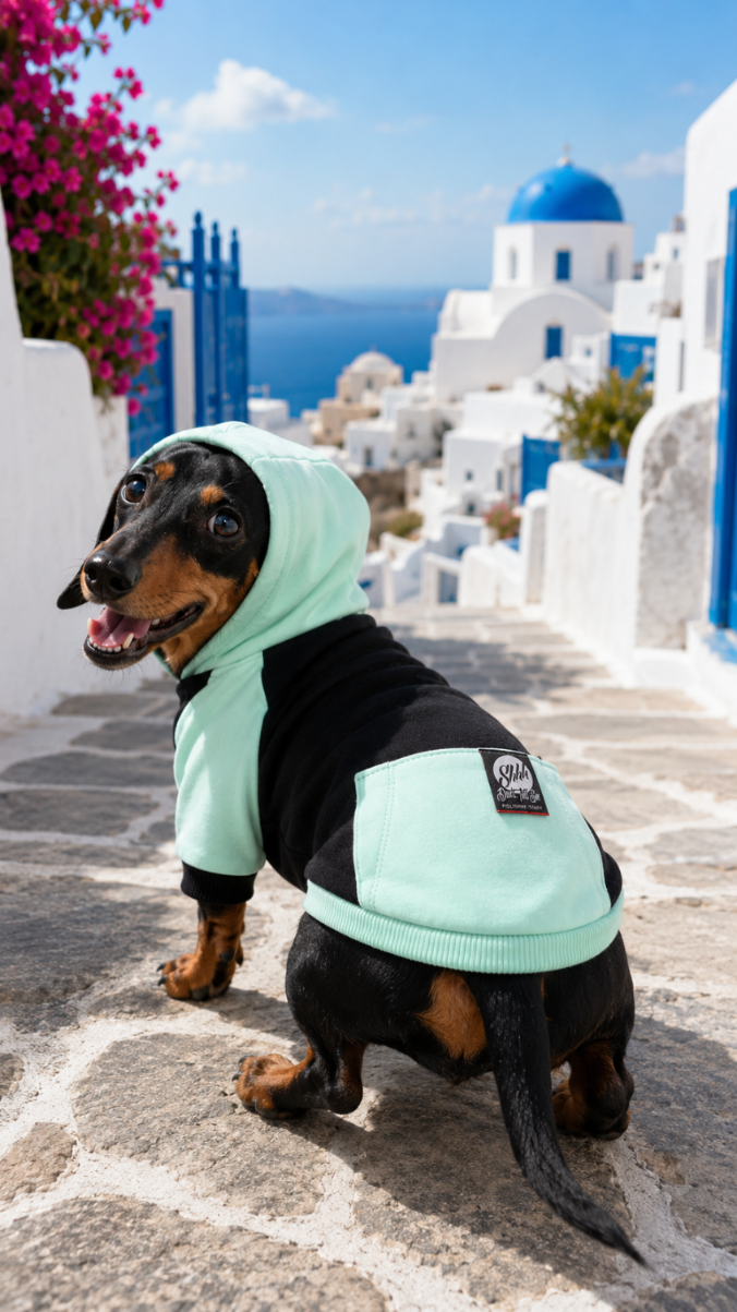 DOGWEAR 2 Black/Pistachio Shhh - bluza z kapturem dla Psa