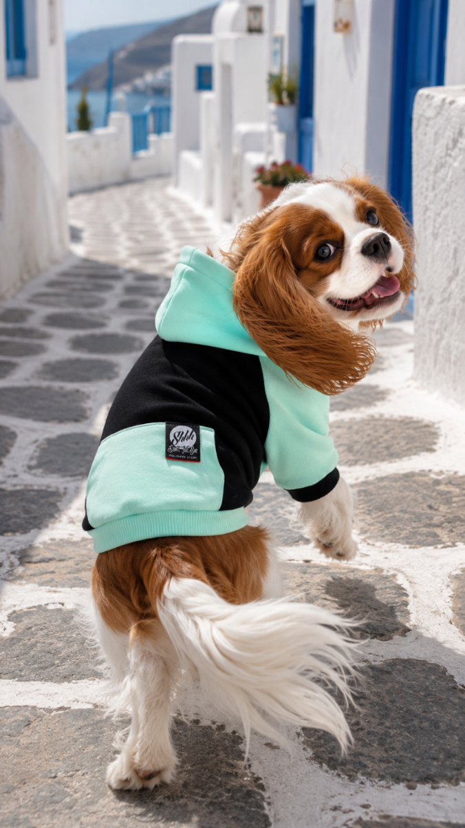 DOGWEAR 2 Black/Pistachio Shhh - bluza z kapturem dla Psa