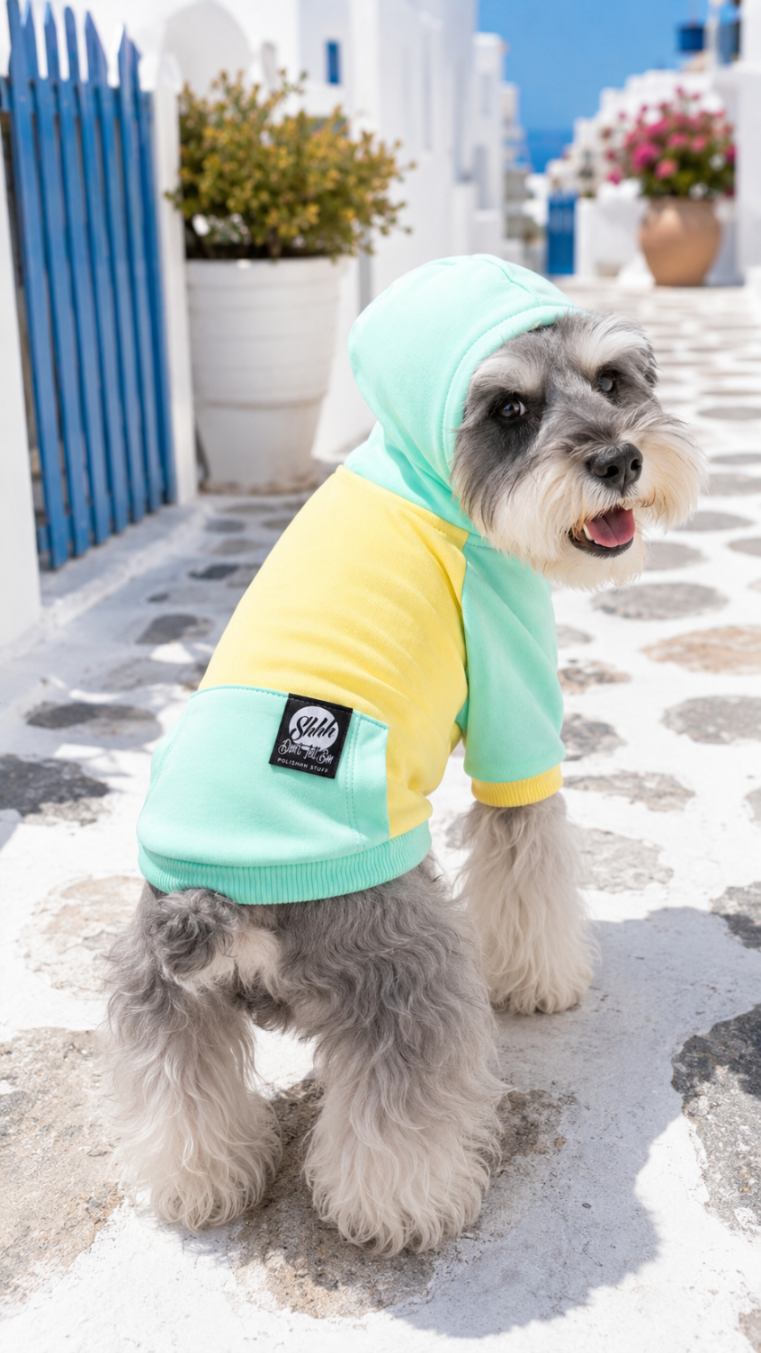 DOGWEAR HOODIE 2 Yellow/Pistachio Shhh - bluza z kapturem dla Psa