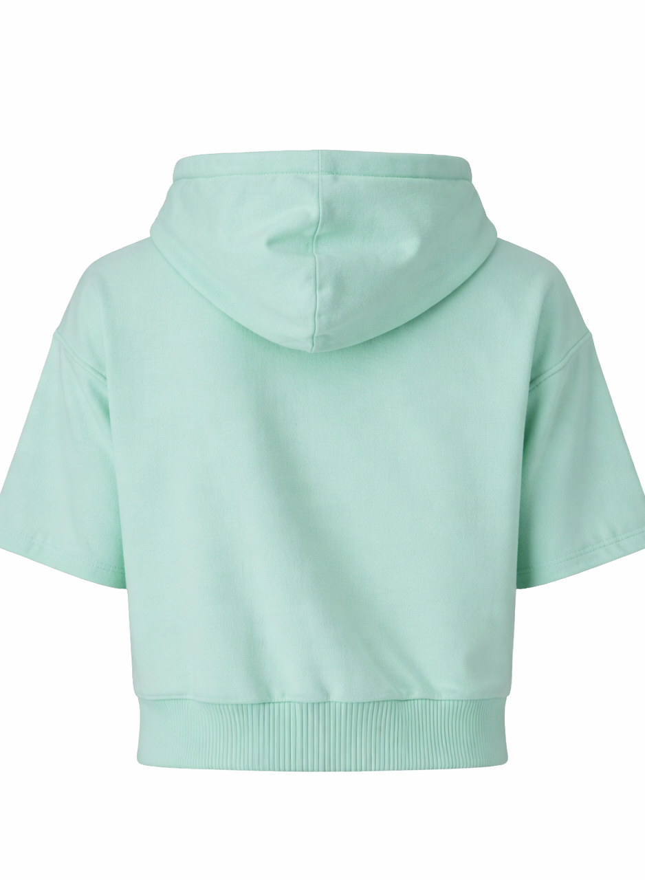 Damska Rozpinana Bluza HOODIE ZIP 3 "Pistachio" – Short Sleeve - Polishh stuff