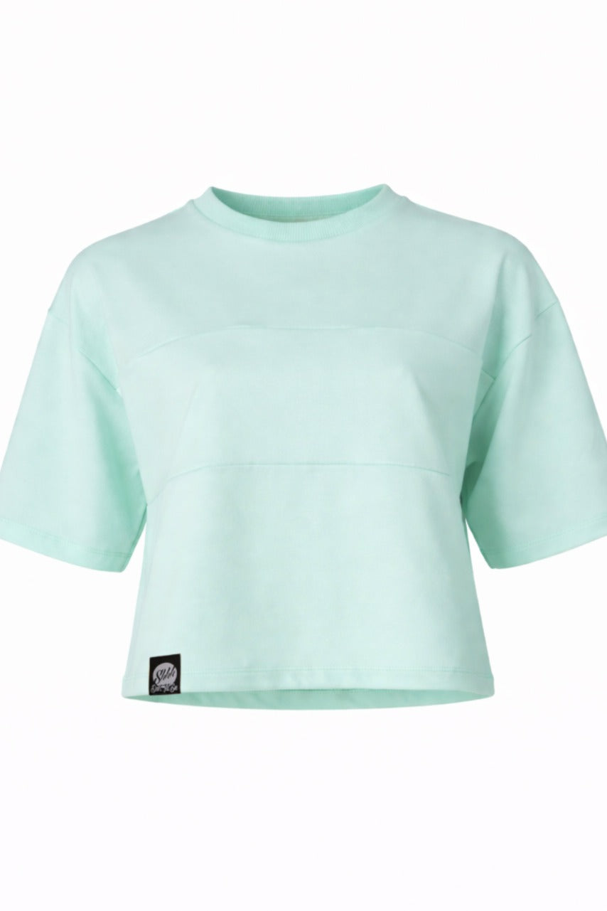 Damska Koszulka Dresowa Cropped "Pistachio" – Summer Essence - Polishh stuff