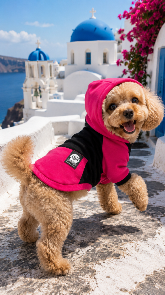 DOGWEAR 2 Black/Fuchsia Shhh - bluza z kapturem dla Psa