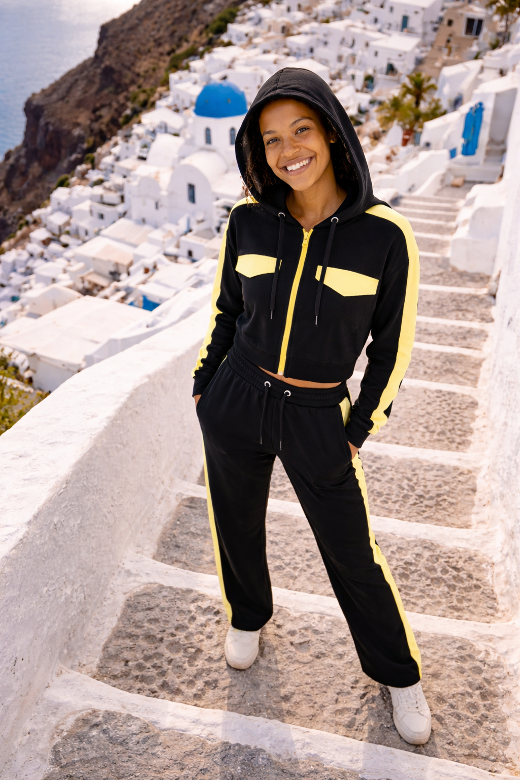 Damskie Spodnie Dresowe Sweats Utility "Dark Neon Lemon" – Adjustable Leg - Polishh stuff