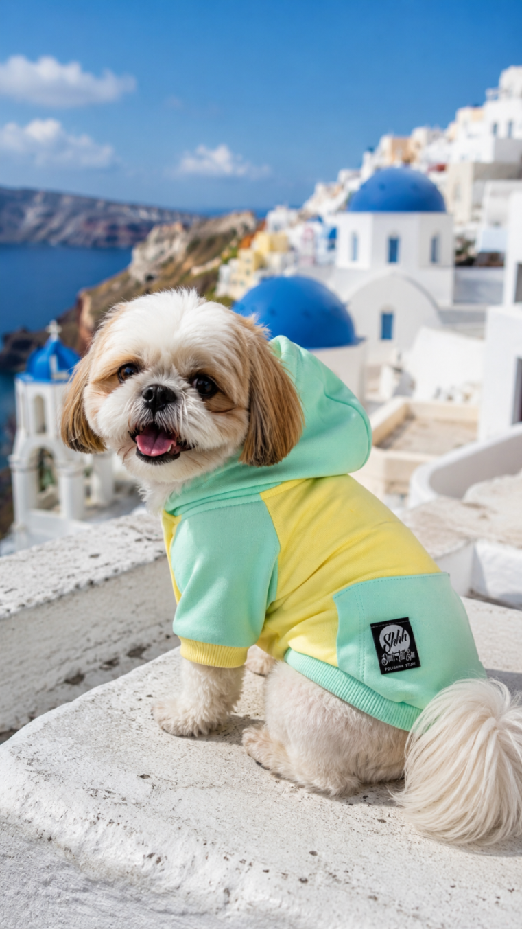 DOGWEAR HOODIE 2 Yellow/Pistachio Shhh - bluza z kapturem dla Psa