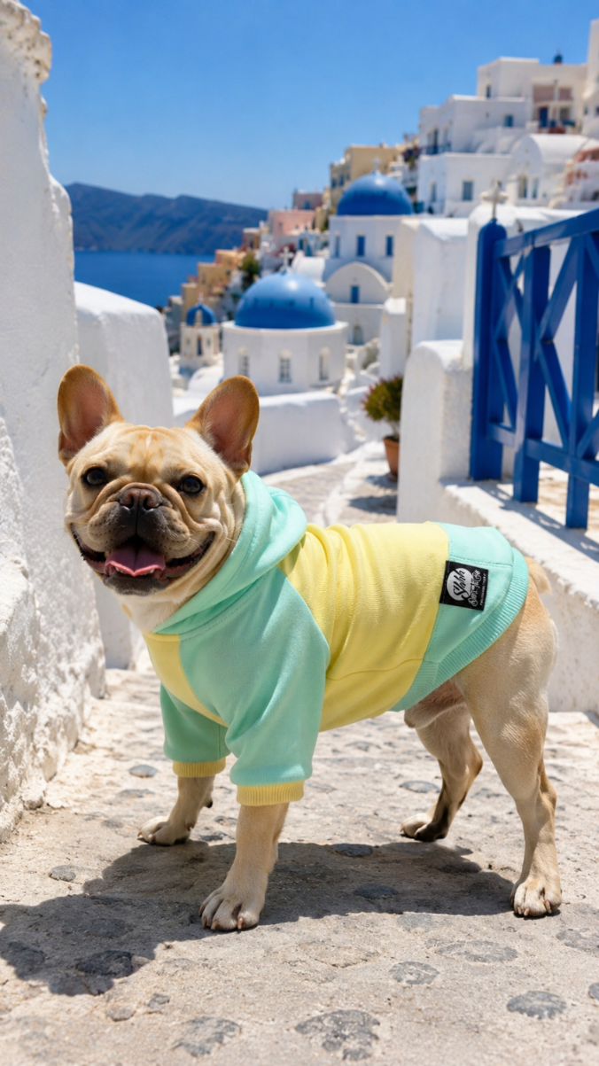 DOGWEAR HOODIE 2 Yellow/Pistachio Shhh - bluza z kapturem dla Psa