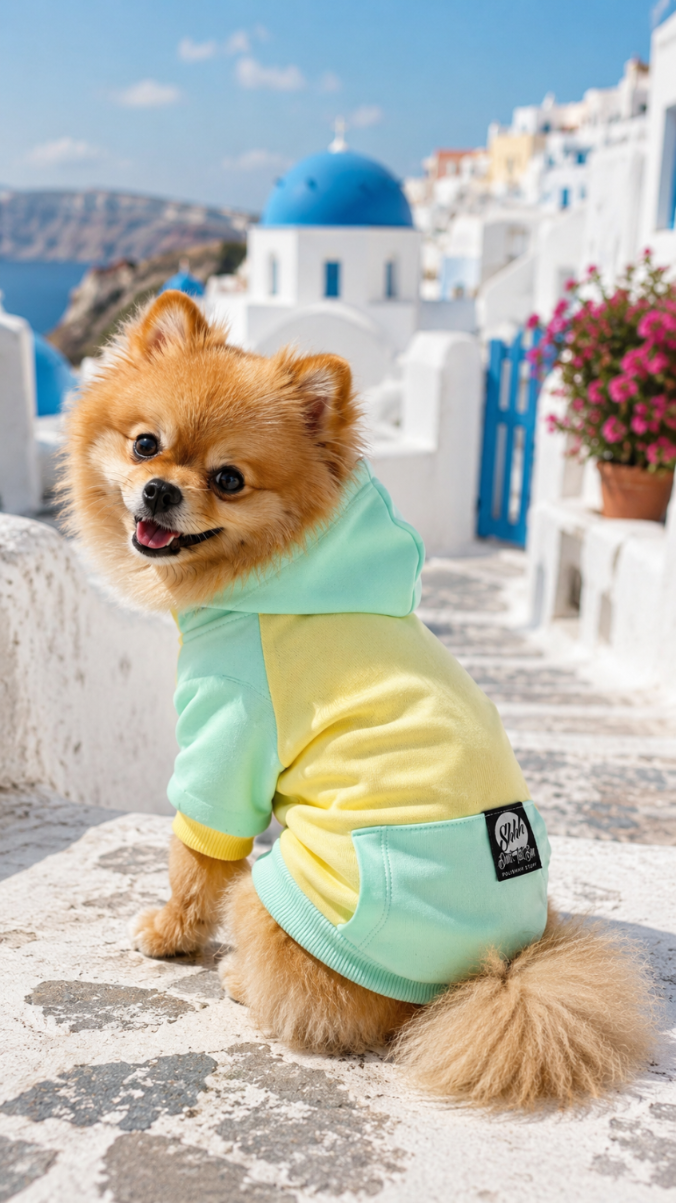 DOGWEAR HOODIE 2 Yellow/Pistachio Shhh - bluza z kapturem dla Psa