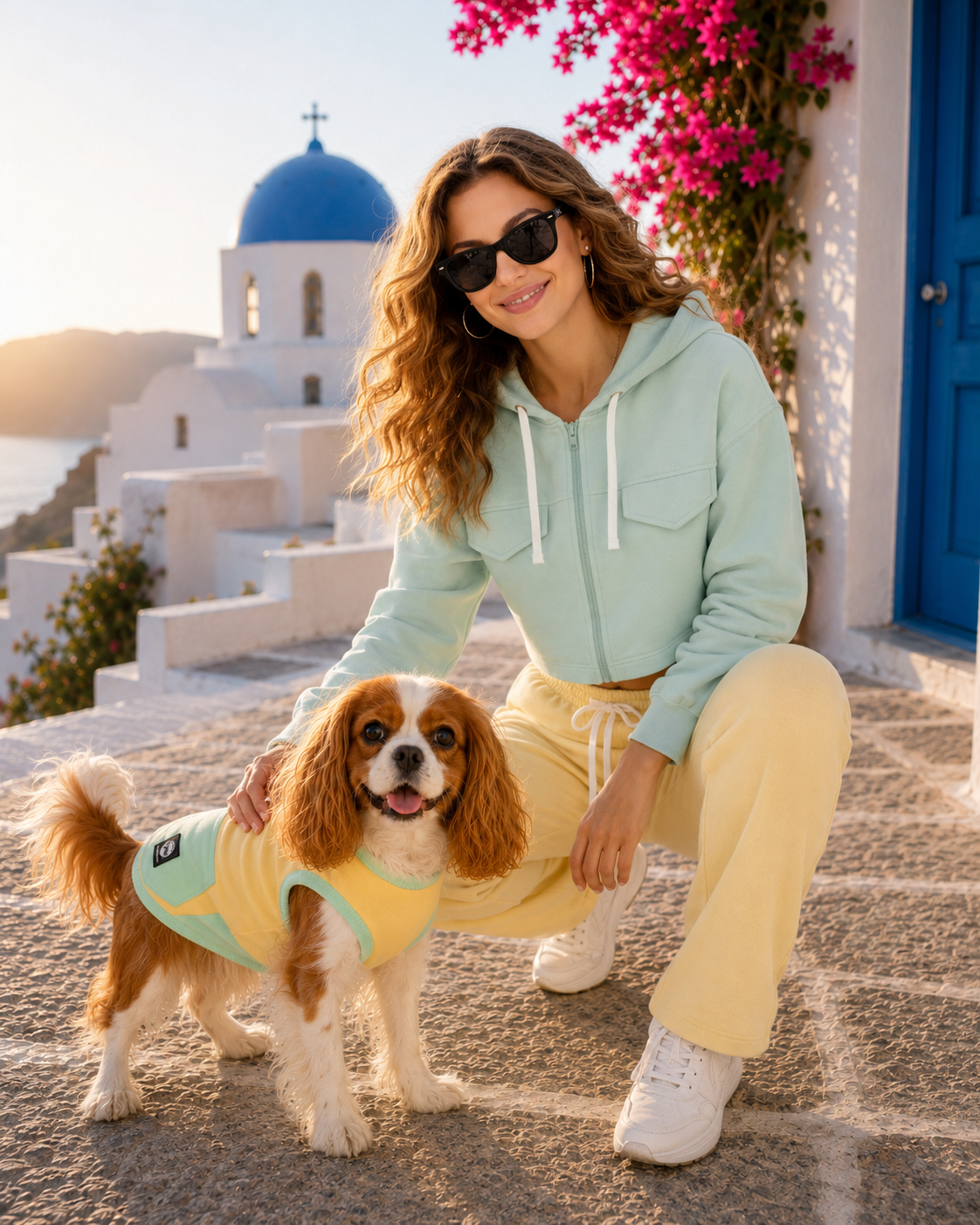 DOGWEAR 1 Yellow/Pistachio Shhh - dres dla Psa