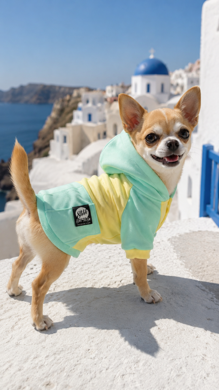 DOGWEAR HOODIE 2 Yellow/Pistachio Shhh - bluza z kapturem dla Psa