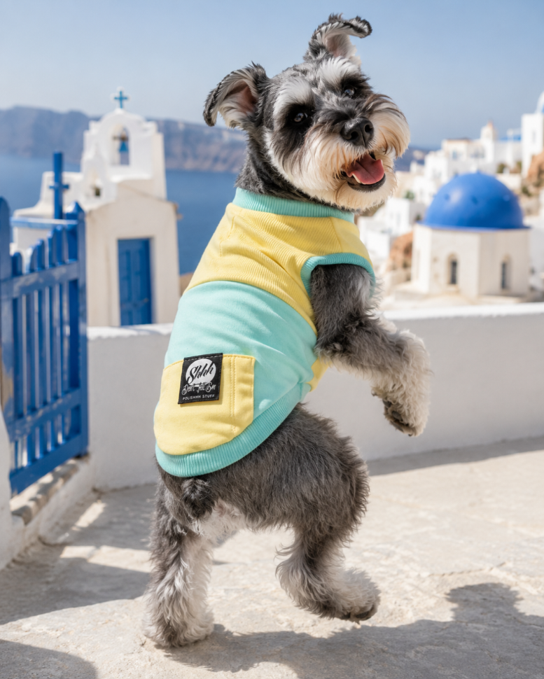 DOGWEAR 1 Yellow/Pistachio Shhh - dres dla Psa