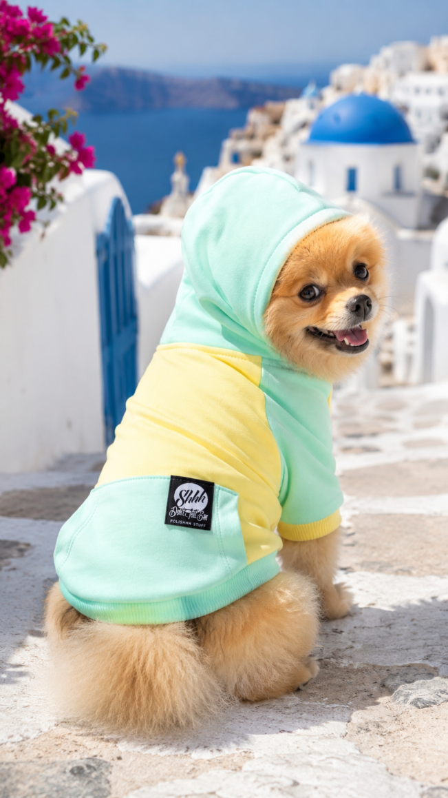 DOGWEAR HOODIE 2 Yellow/Pistachio Shhh - bluza z kapturem dla Psa