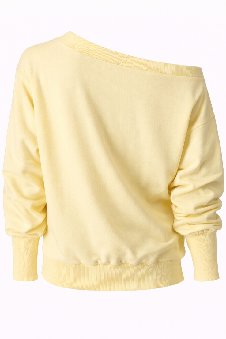 •  Damska Bluza Dresowa Off-Shoulder "Butter" – Sensual Oversize - Polishh stuff