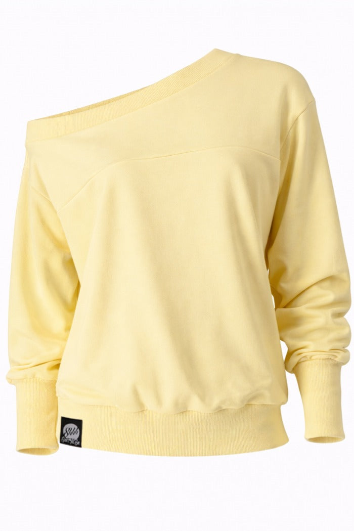 •  Damska Bluza Dresowa Off-Shoulder "Butter" – Sensual Oversize - Polishh stuff