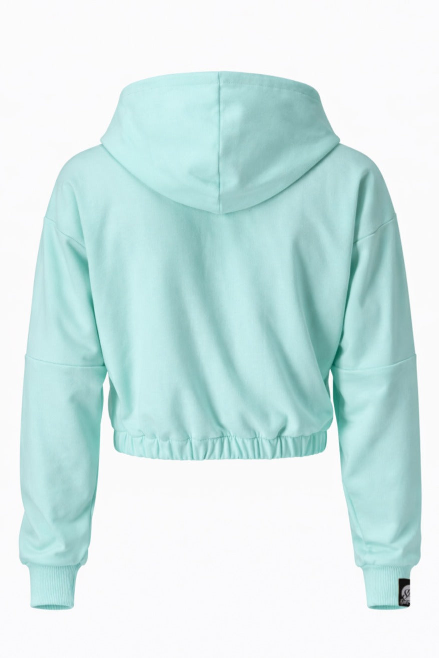 Damska Bluza HOODIE 1 "Mint" – Oversize Cropped z Kapturem