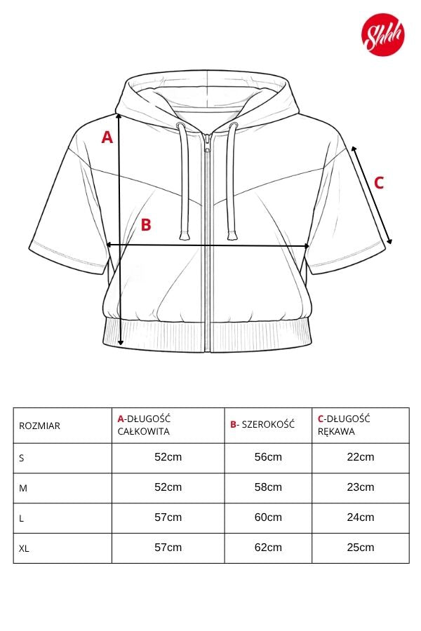 Damska Rozpinana Bluza HOODIE ZIP 3 "Pure Lemon" – Short Sleeve - Polishh stuff